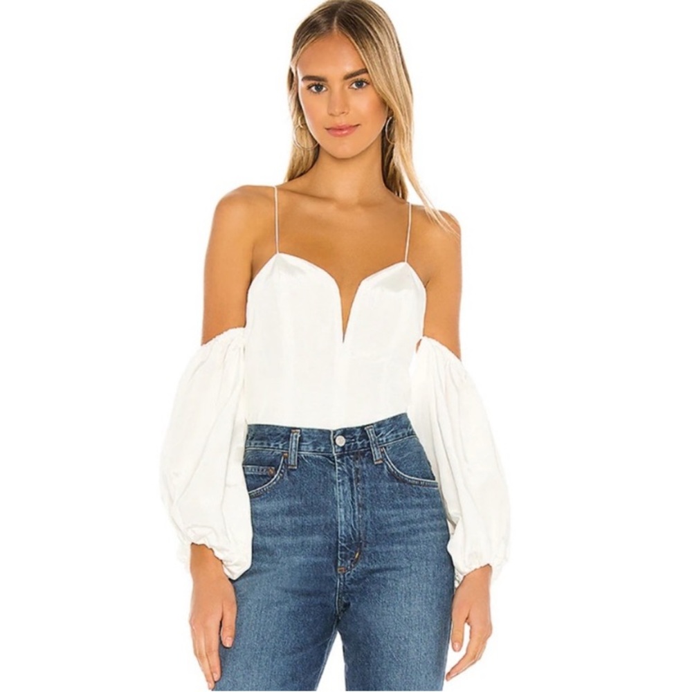 For Love & Lemons Celeste Moire Top